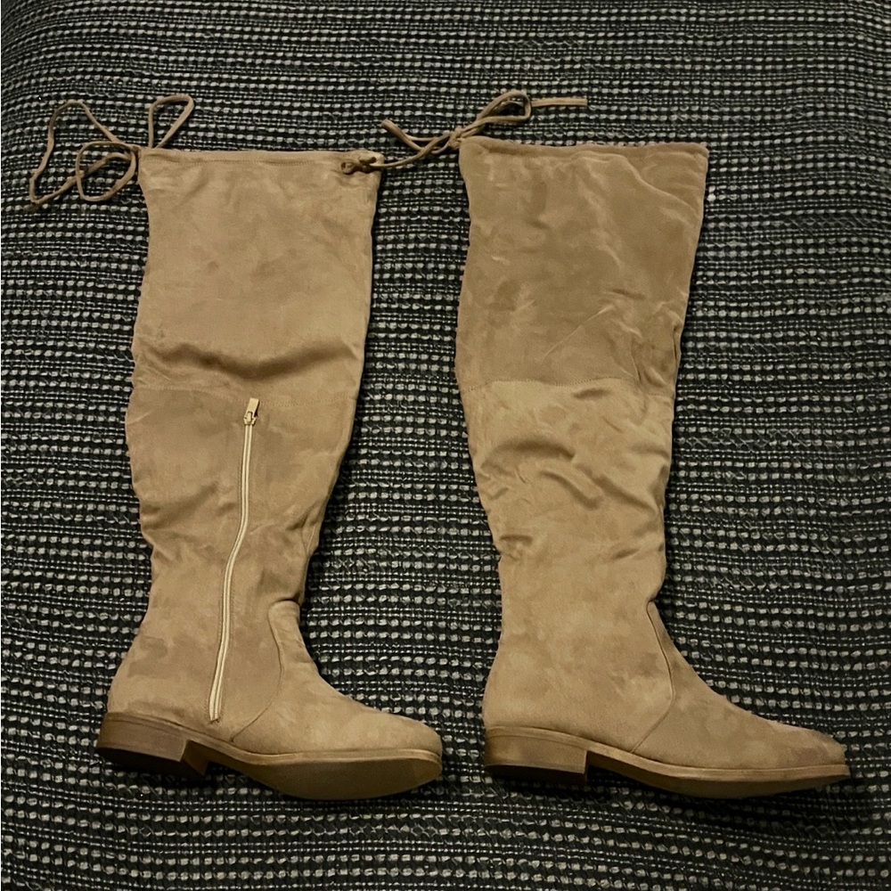 Tan Over-the-Knee Women's Boots size 10